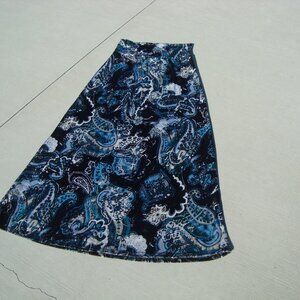 Agnes & Dora Maxi Skirt Black Multicolor sz S